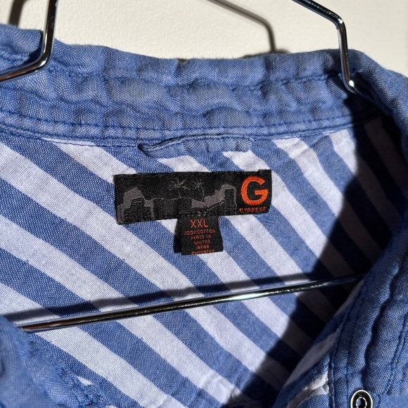 G By Guess Lightweight Cotton Short Sleeve Button Down Shirt - Picture 4 of 7